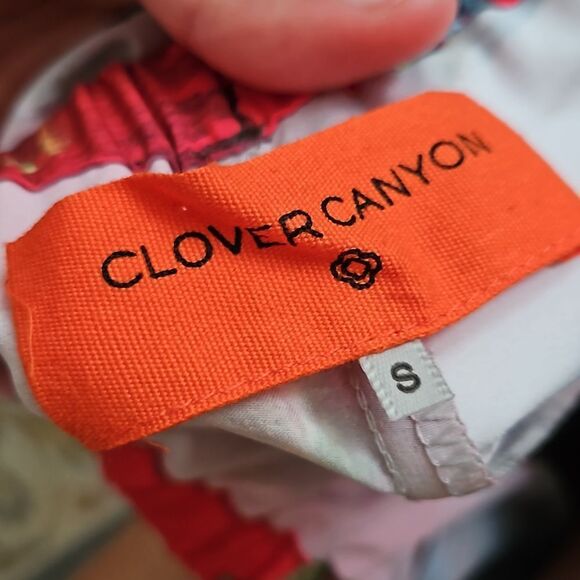 Clover Canyon Floral Wallpaper Jumpsuit Multicolor abstract High Neck Halter - Picture 9 of 9